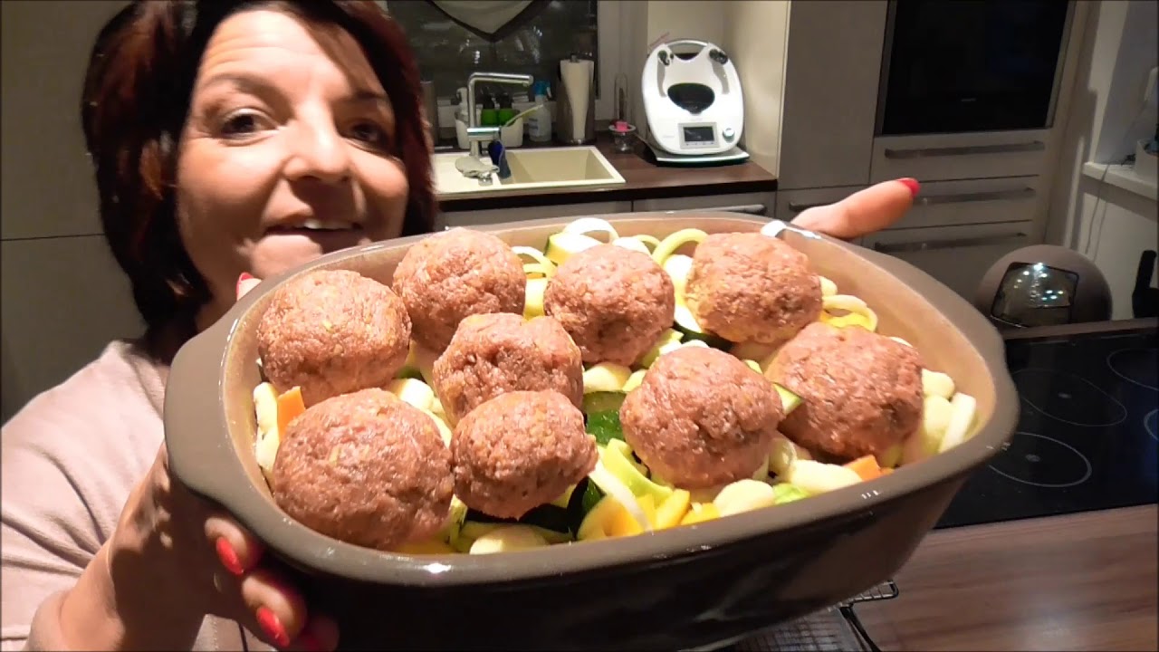 Ofen Hackbällchen mit Gnocchi und Gemüse    Pampered Chef ®