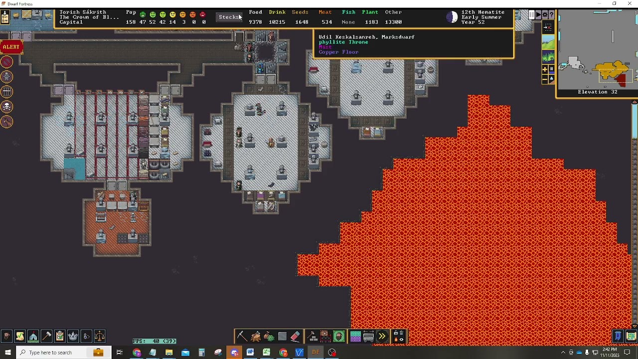 DF: Scroll Bar Bug When Building Well