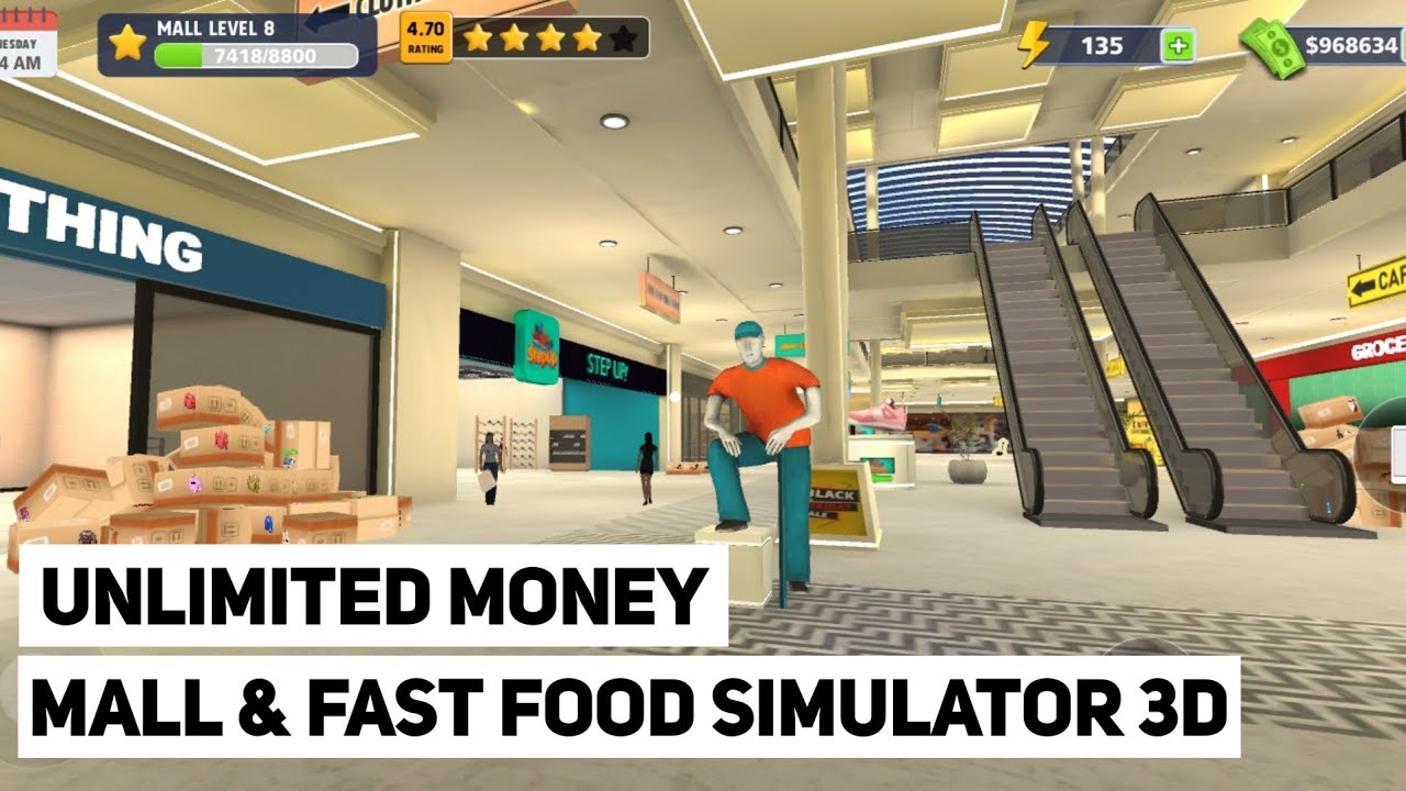Mall and First food simulator 3d mod APK ! Mall and First food simulator 3d unlimited money 🤑