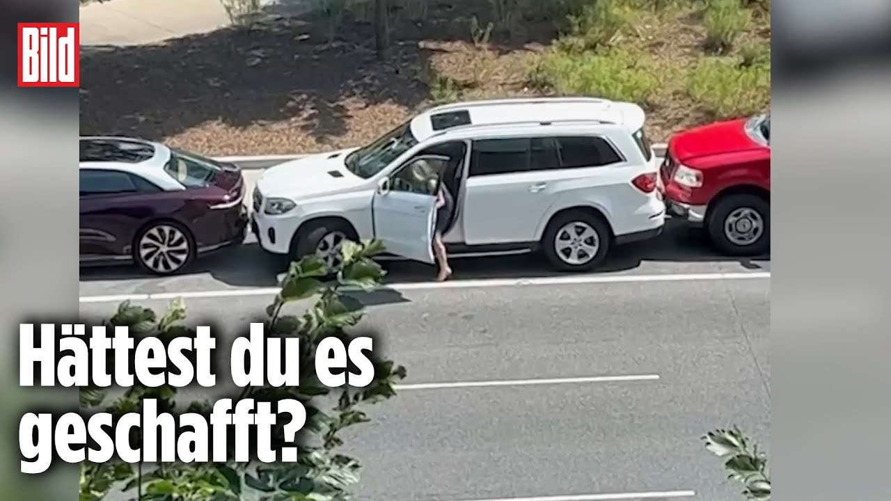 Mini-Parklücke nur für Profis: Frau wird zur Auspark-Weltmeisterin