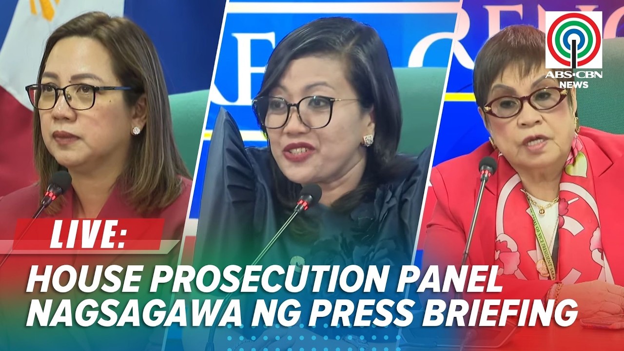 LIVE: House Prosecution Panel holds press briefing on VP Sara Duterte's Impeachment Trial | July 22