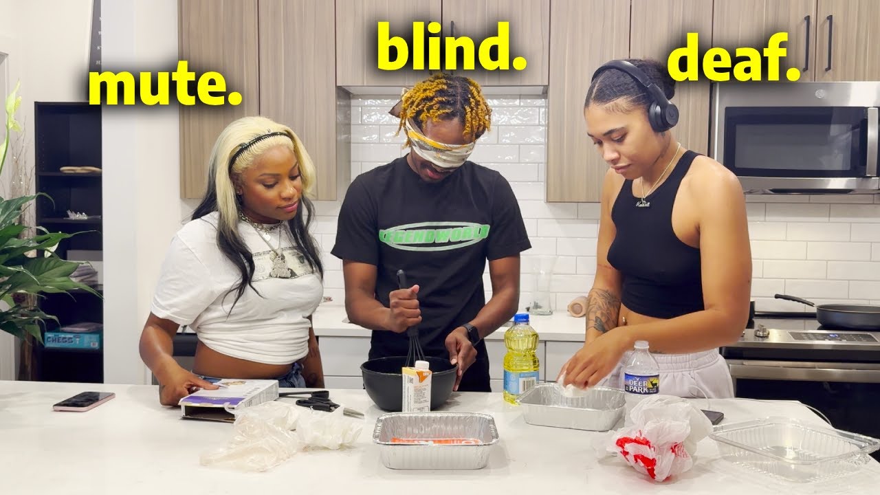 BLIND DEAF MUTE BAKING CHALLENGE W @richnanni @ItsKenDolll