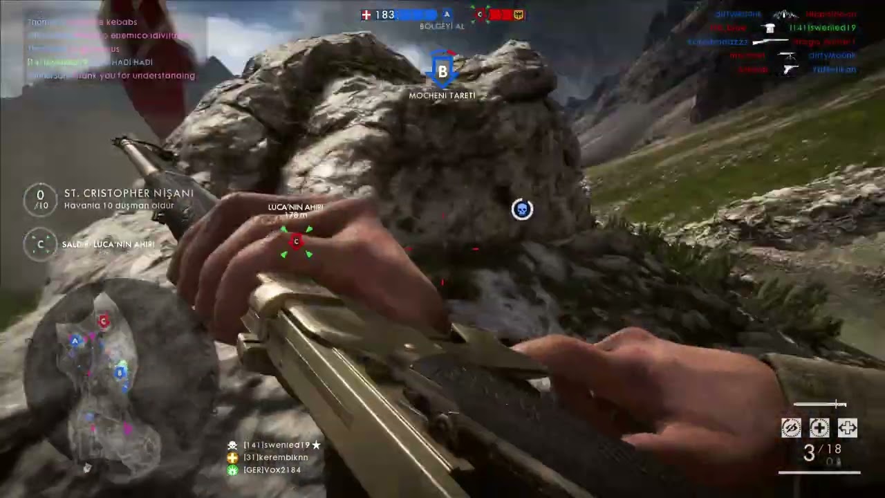 Battlefield 1 Monte Grappa alamadağımız maç w/swenled