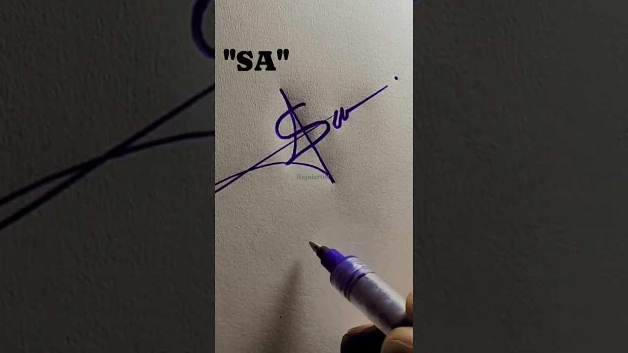 how to write name for SA sign 