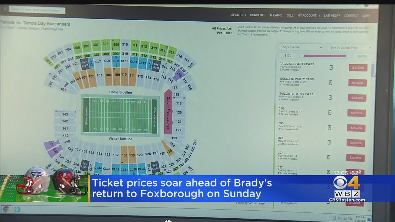 'It's Insane': Tom Brady's Return To Gillette Stadium Has Ticket Prices Soaring