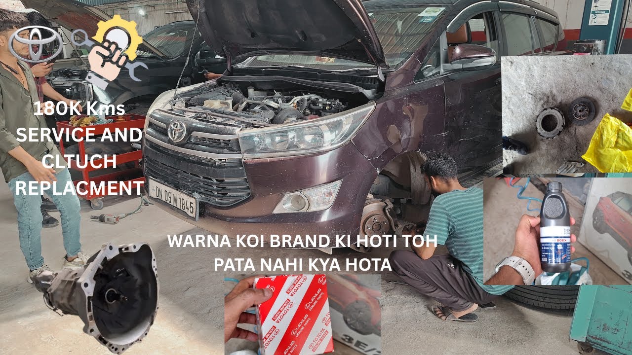 TOYOTA THI ISLYE JHEL GAYI |TOYOTA INNOVA CRYSTA SERVICE & CLTUCH REPLACMENT #toyota #innovacrysta