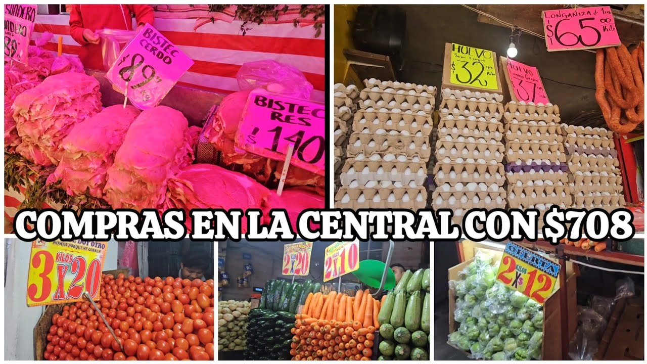 TODO ESTO COMPRE EN LA CENTRAL DE ABASTOS CON $708 MUCHA CARNE🍖 POLLO🐔 FRUTAS 🍏VERDURAS 🧅 Y MÁS 🌽🥚🥬🥑