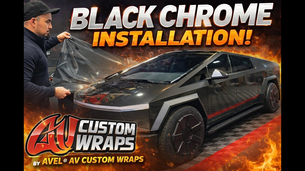 Tesla Cybertruck Black Chrome Wrap | Front End Installation (Costly Mistakes Explained)