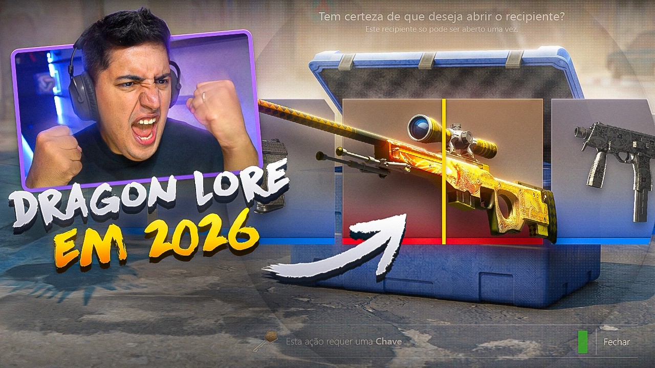 cara, eu ganhei MEU MAIOR PRESENTE DE 2026 NO CS 2... DRAGON LORE EM 2026?? SIM, EXATAMENTE ISSO!!!!