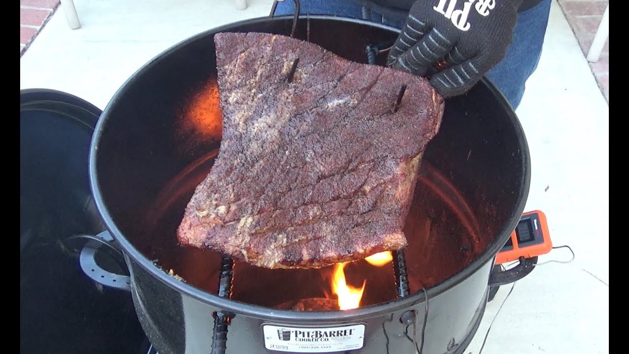 Uncured Pork Belly Smoked on the Pit Barrel Cooker