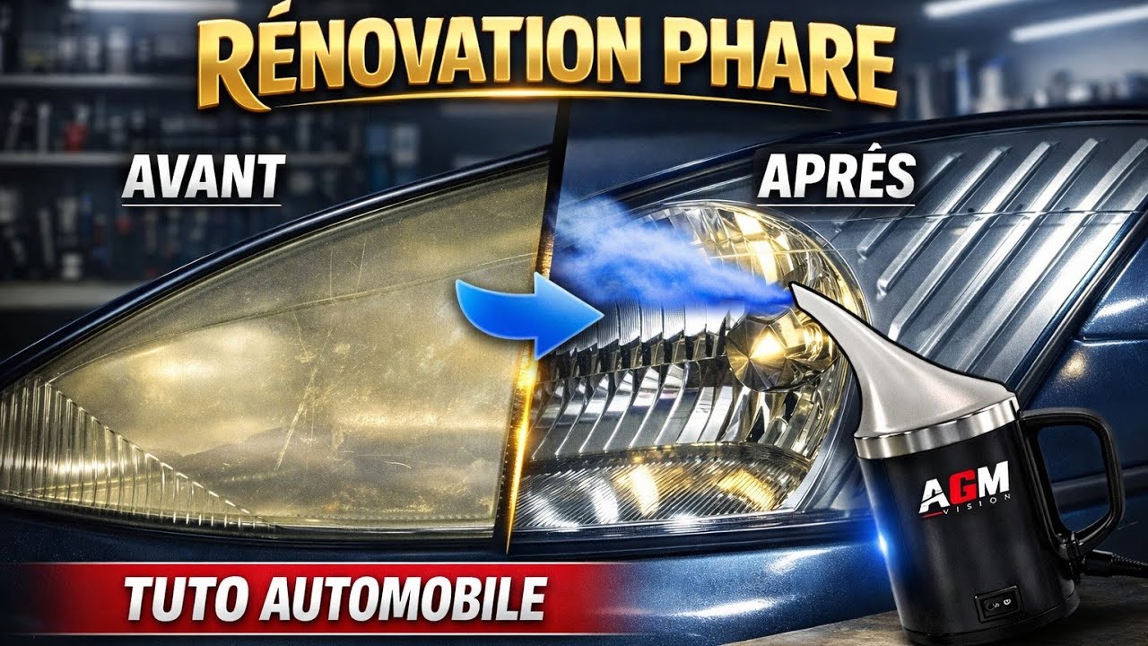 COMMENT REDONNER UN ASPECT NEUF A SES PHARES TERNES ? LAMPE ALADIN -  POLYMÉRISATION