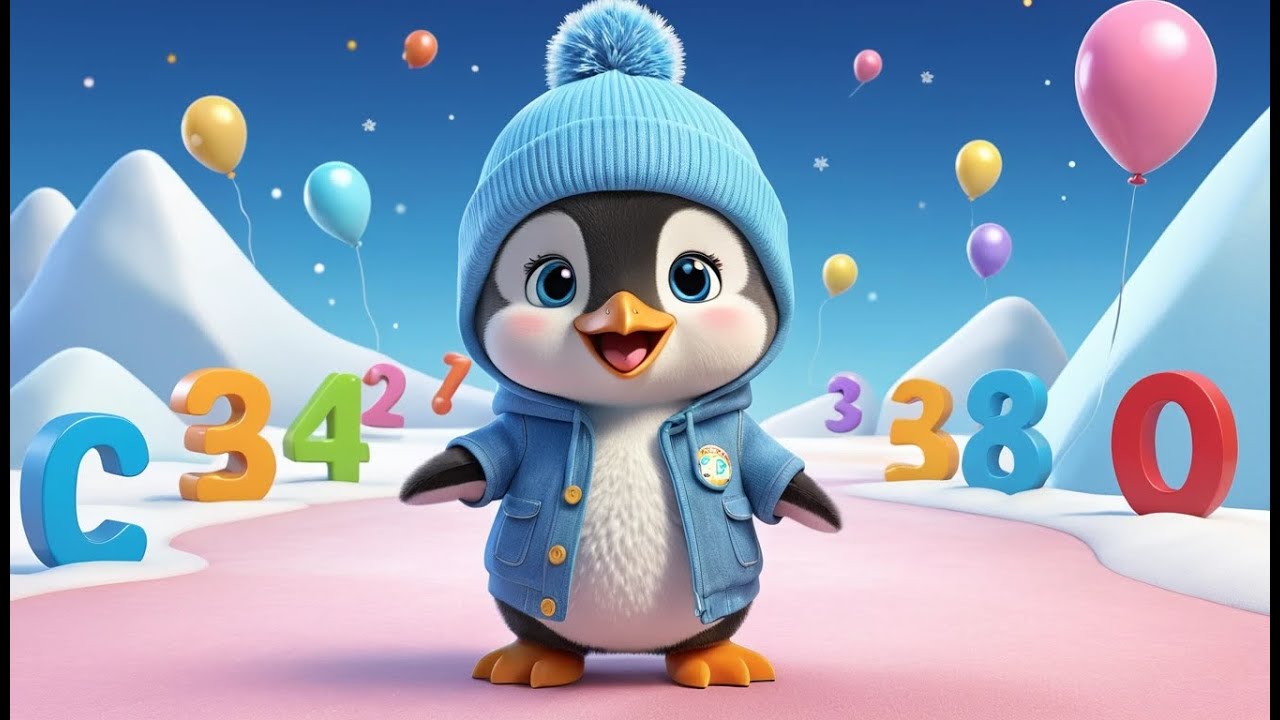 Happy Penguin Numbers | Fun Counting Nursery Rhyme for Kids | Baby Learning Song