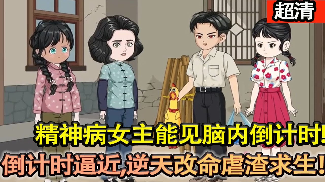 沙雕動畫【精神病女主見腦內倒計時，穿成76年傻子，19天倒計時逼近，逆天改命虐渣求生！】#乖仔动画