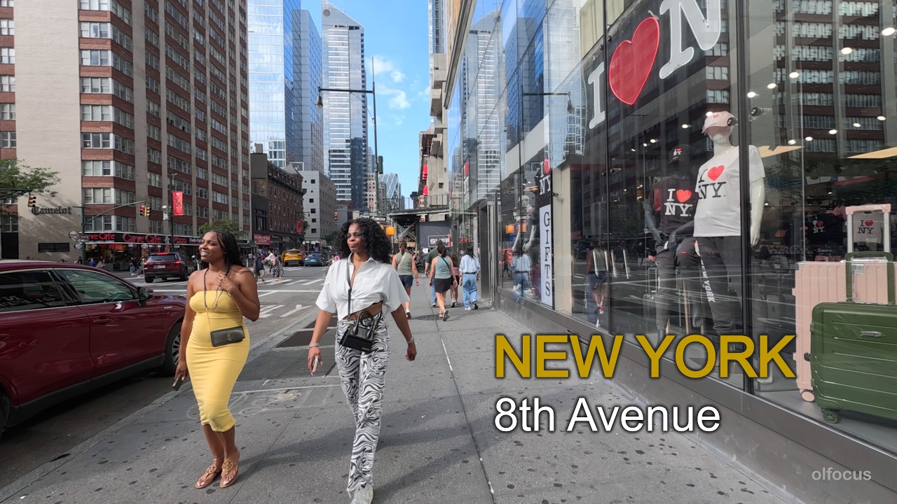 New York / Walking tour 8th Avenue / NYC 4К 60fps
