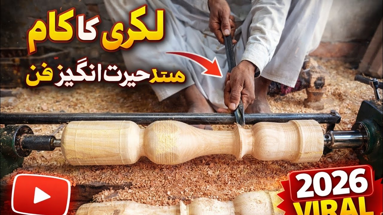 Master Wood Turning Skills 😲 Amazing Traditional Woodworking Craft. Handcraft Process 2026