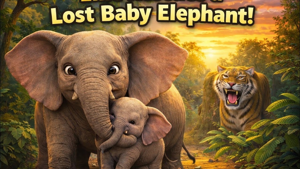 Ellie Rescues a Lost Baby Elephant | Emotional Jungle Story 🐘🌿