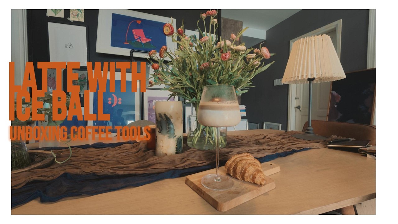 Mình làm đá tròn từ cà phê để pha Latte và mở hộp dụng cụ cà phê cùng máy Breville 878.