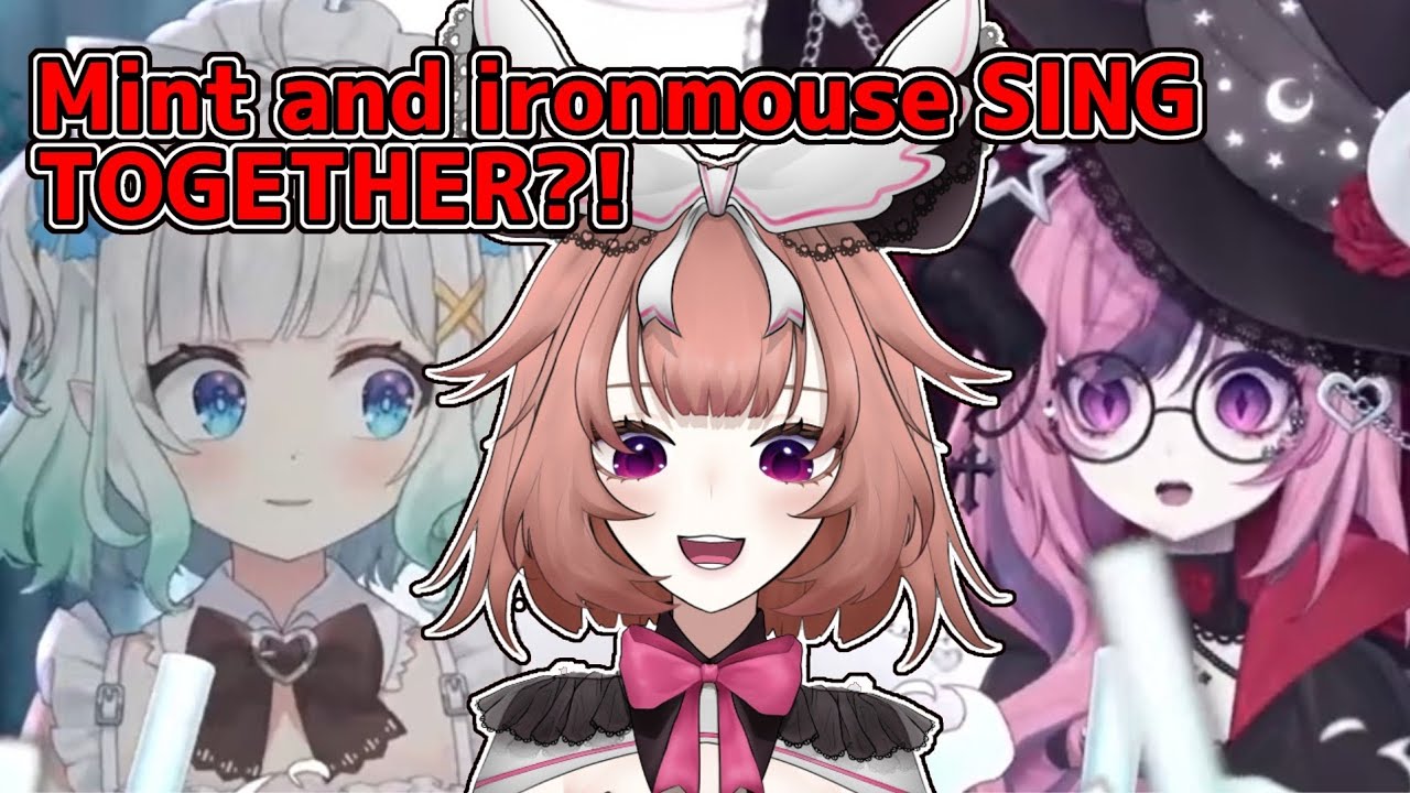 Vtuber reaction to Maid Mint & Ironmouse singing together 