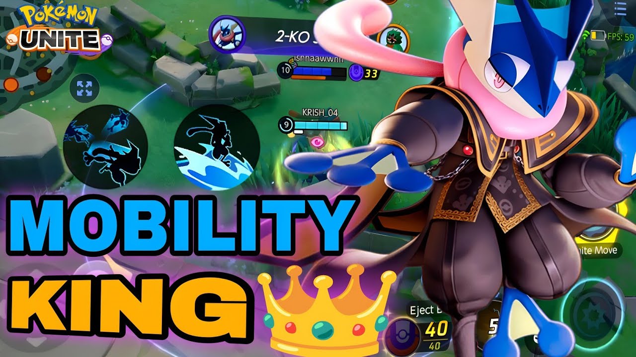 Greeninja Mobility King 😱| Fastest Pokemon Unite Gameplay