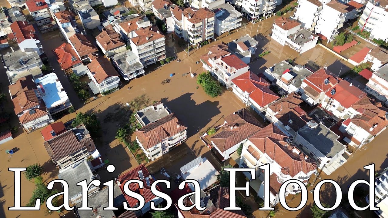 Larissa flood, Greece (09.09.2023) - by drone [4K]. #flood