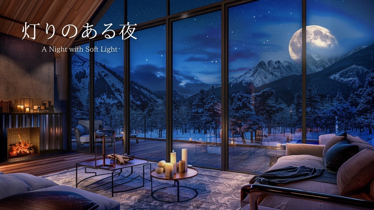 深い静寂。窓の外の冷たい夜と、部屋を満たすピアノ。/ Quiet Winter Night & Warm Piano. (1-Hour)