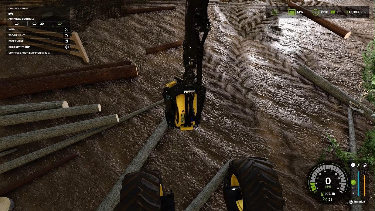 Cutting Skidding and hauling to the wood yard