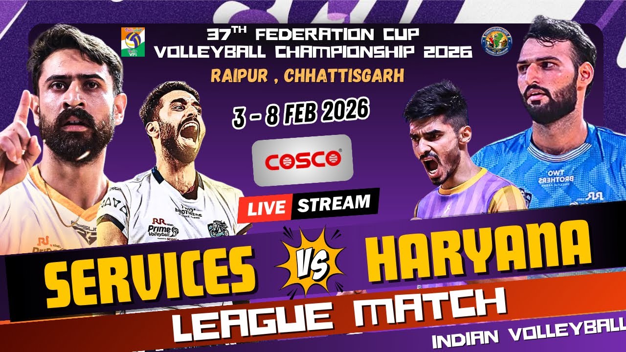 Fighting Match 🔥Services Vs Haryana | HD Live | 37th Federation Cup Volleyball Championship 2026