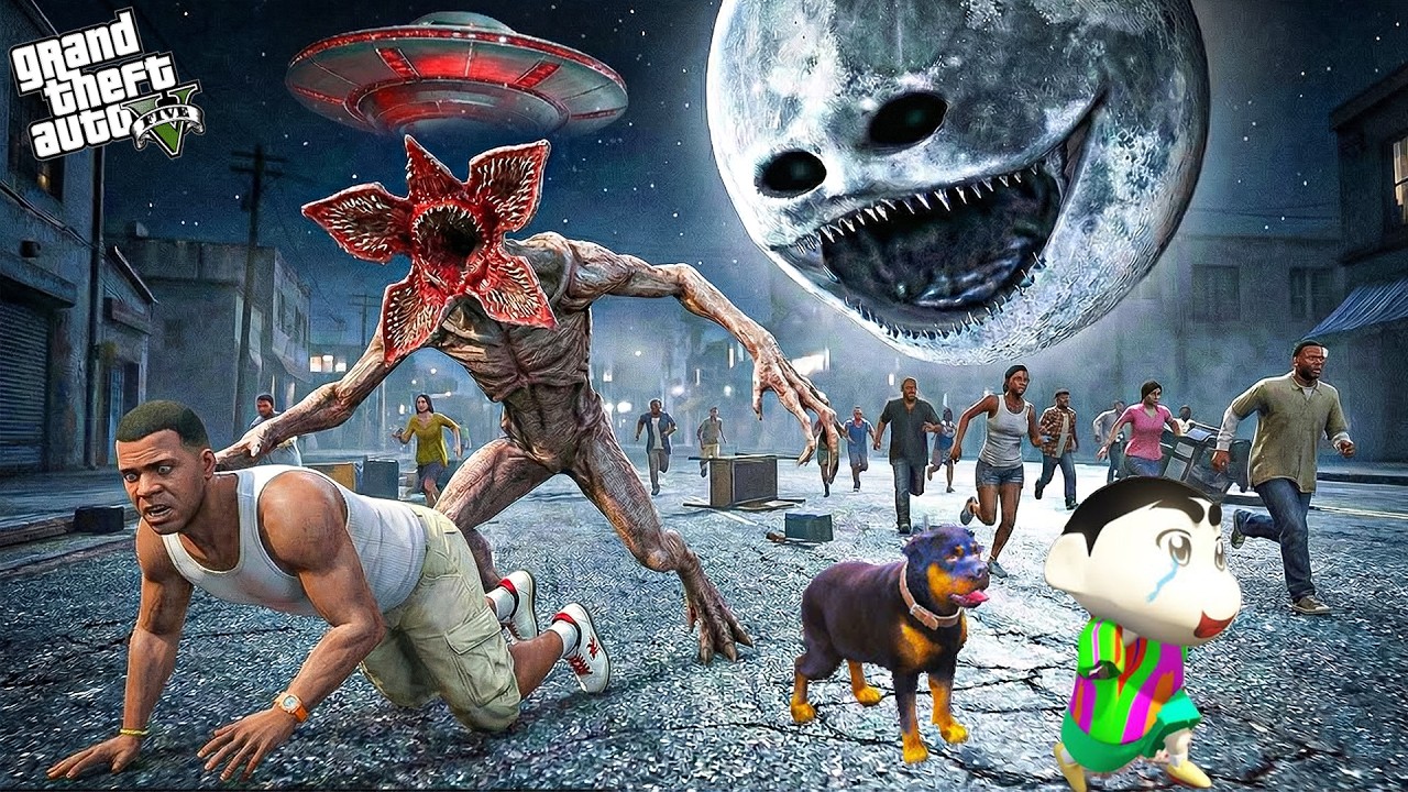 Franklin & Shinchan Trapped by Aliens in Los Santos! 👽😱 | GTA 5