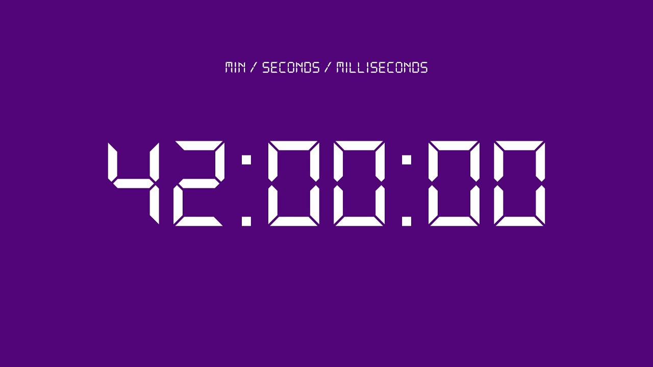 42 minute countdown timer