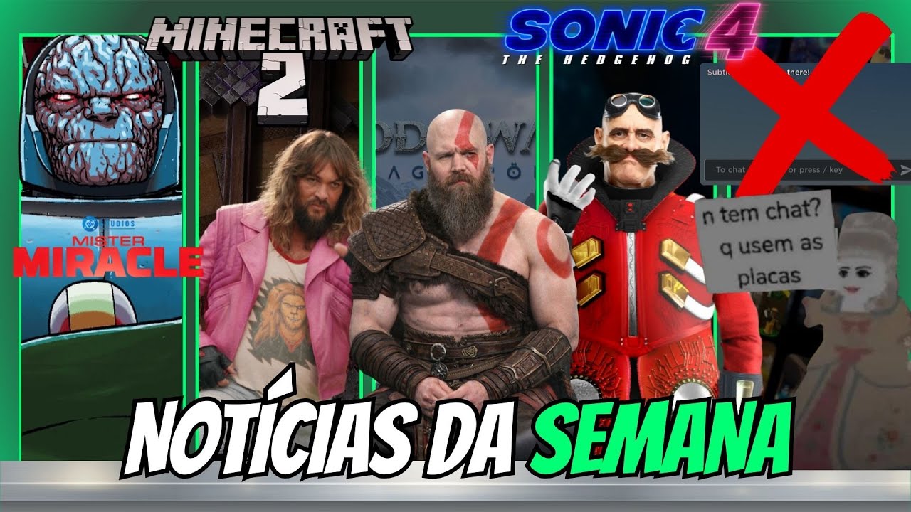 CRIANÇAS DO ROBLOX SURTARAM, ATOR DO KRATOS É ESCOLHIDO E MINECRAFT 2 COMEÇA | JORNAL DO TORTUGA