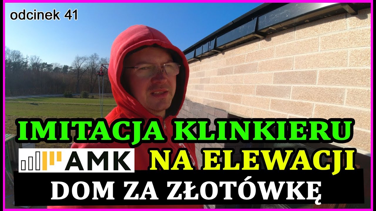 Imitacja klinkieru z AMK Cegła na ścianie południowej - piękna elewacja w 3 dni samemu Odcinek 41