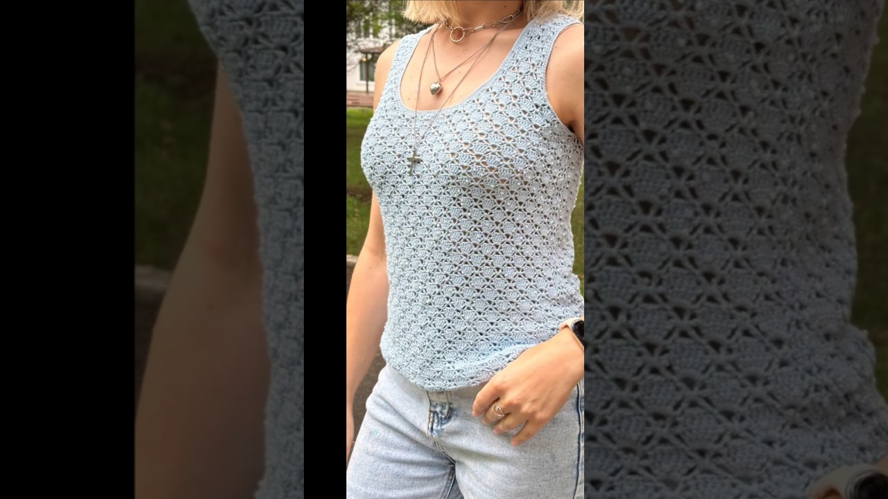 Blusa regata de crochê! ESTA É UMA INSPIRAÇÃO. Comente aqui se deseja ver a aula aqui no canal