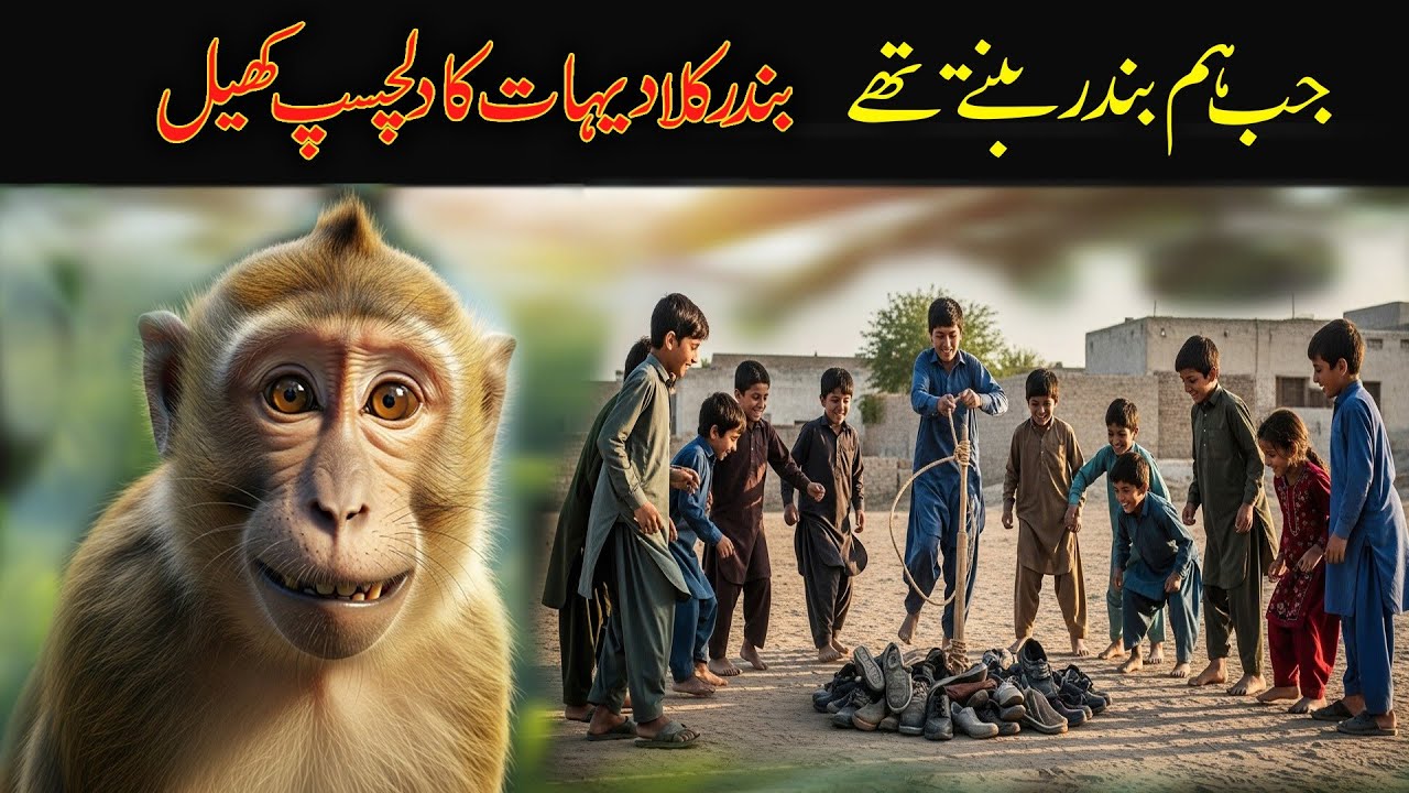 Childhood Game in Pakistani Villages | Bandar Ka Khel Explained | جب ہم بندر بنتے تھے