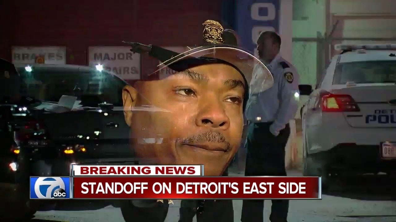 Barricaded gunman fires shots at officers on Detroit's east side