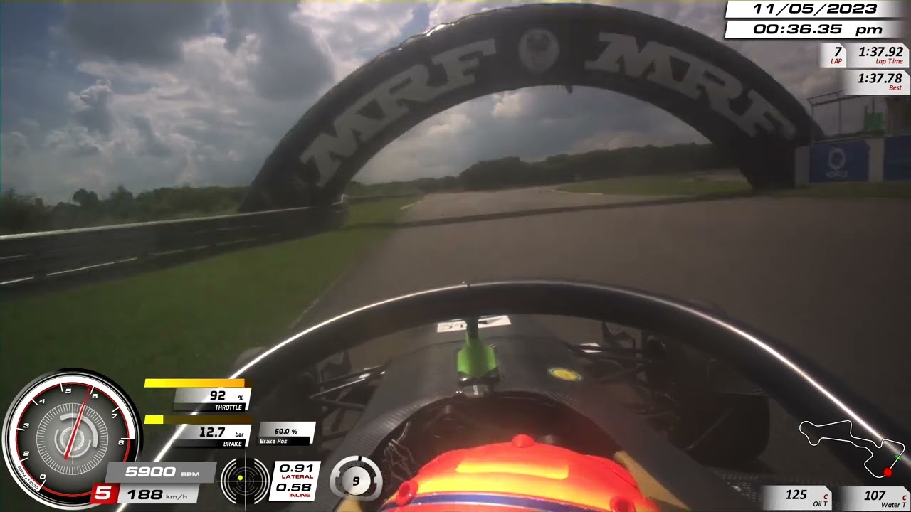 Indian F4 - Alex Sawer Onboard | Round 1 - Race 3