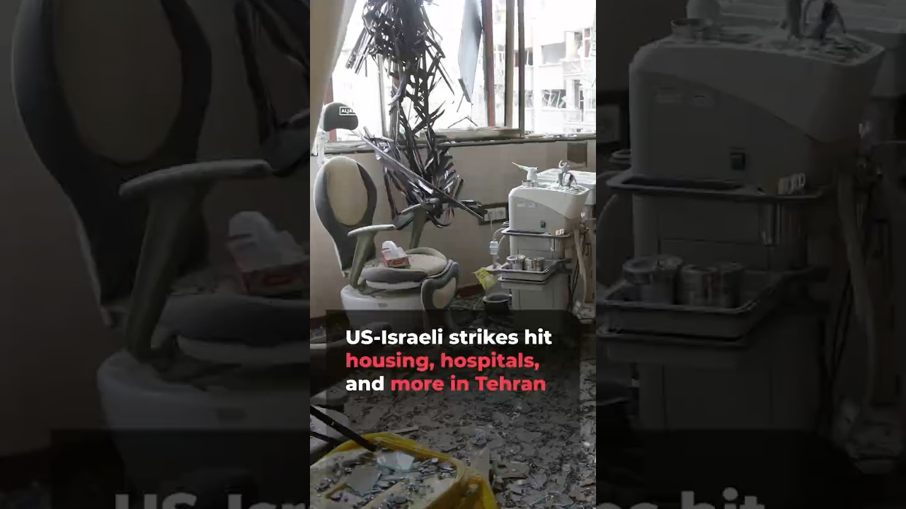 US-Israeli strikes hit housing, hospitals, and more in Tehran | AJ #shorts