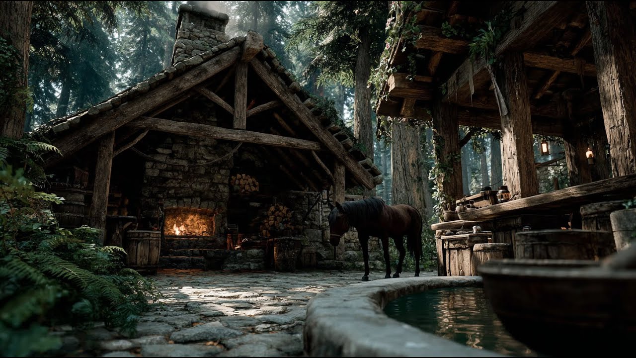 Hearth of the Woodland Refuge | Medieval Fantasy Music & Animated Ambience