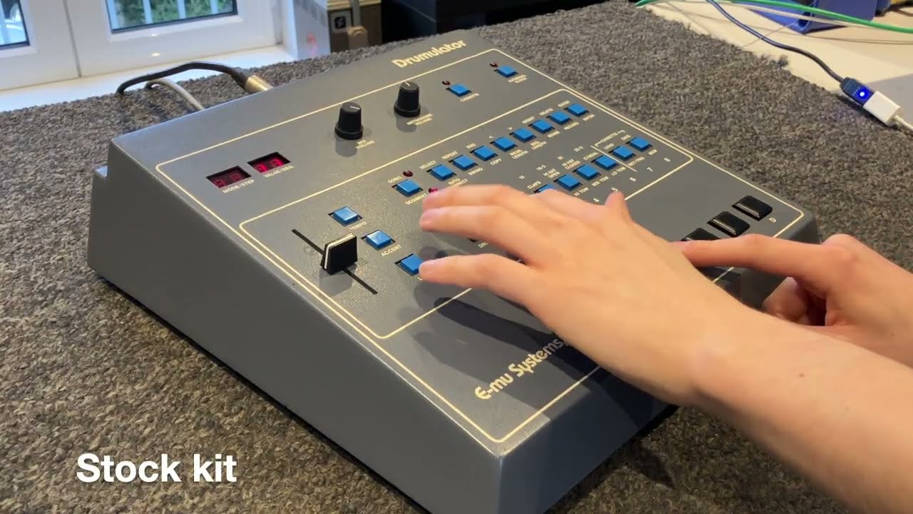E-mu Drumulator 8 Kits + MIDI upgrade board