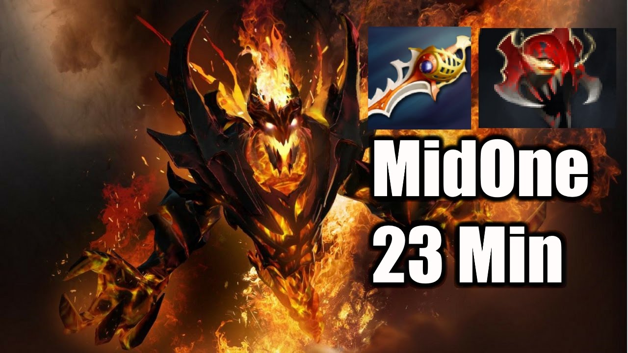 Dota 2 - MidOne Shadow Fiend 23 min with Divine Rapier!