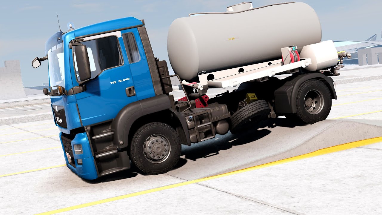 BeamNG Drive - Updated MAN TGS Fertilizer Truck Suspension Testing