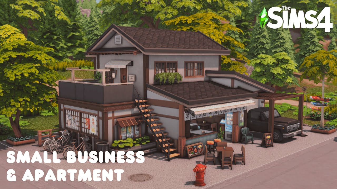 Small Business & Apartment 🍜🥢 | The Sims 4 Speed Build