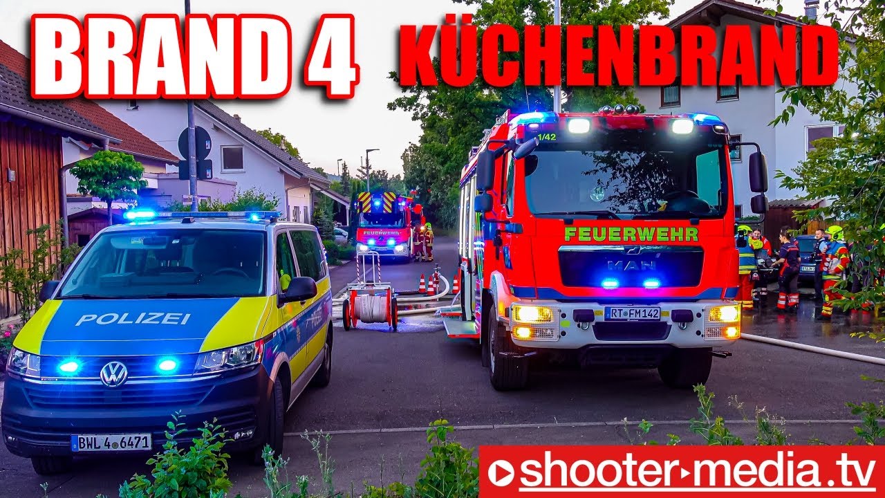 🔥  Brand 4 - (Küchenbrand)  🚒 | 🔥  2 Verletzte + Tierrettung  🚒 | Rauch aus Fenster