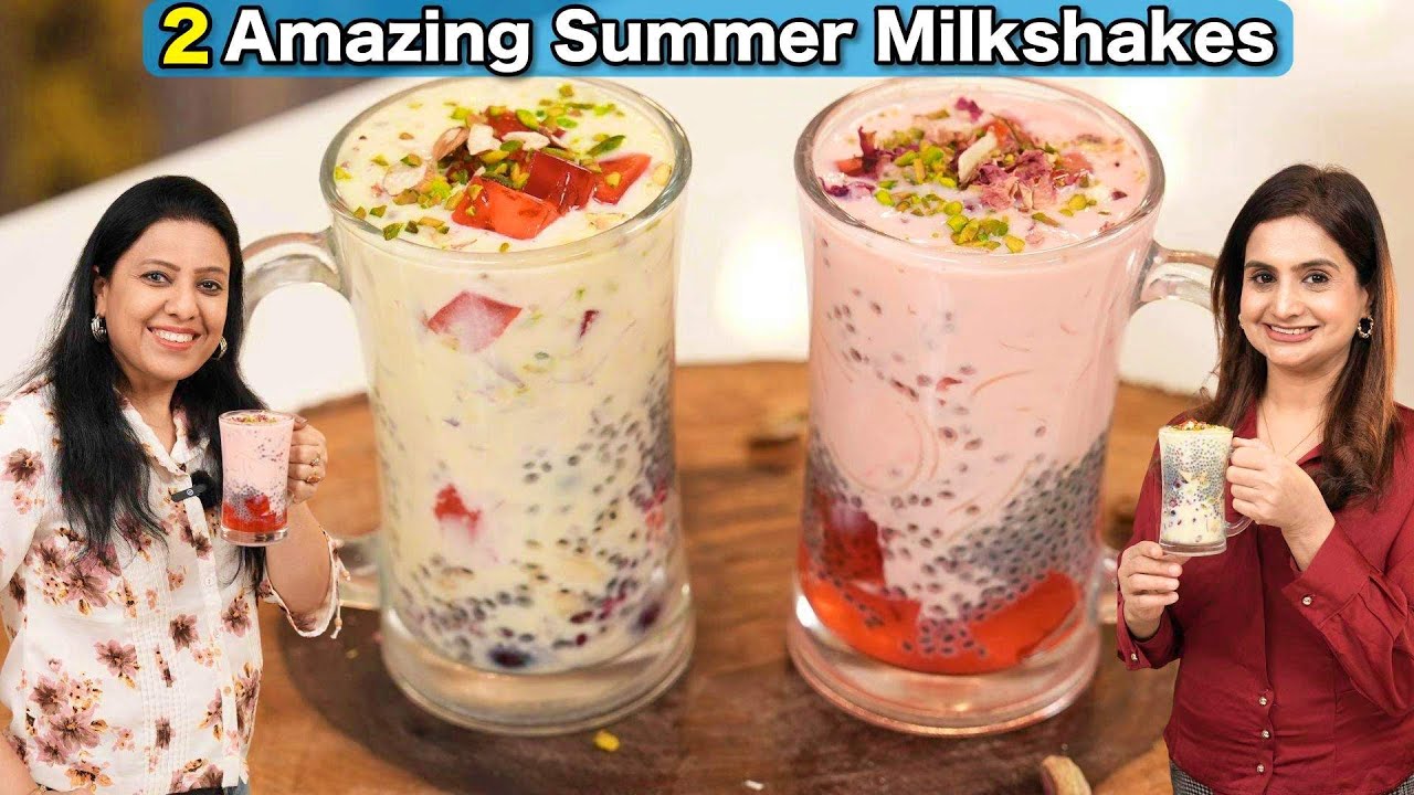 भयंकर गर्मी में ठंडक और ताजगी देने वाले ये 2 सुपर रिफ्रेशिंग मिल्कशेक | Summer Special Milkshake