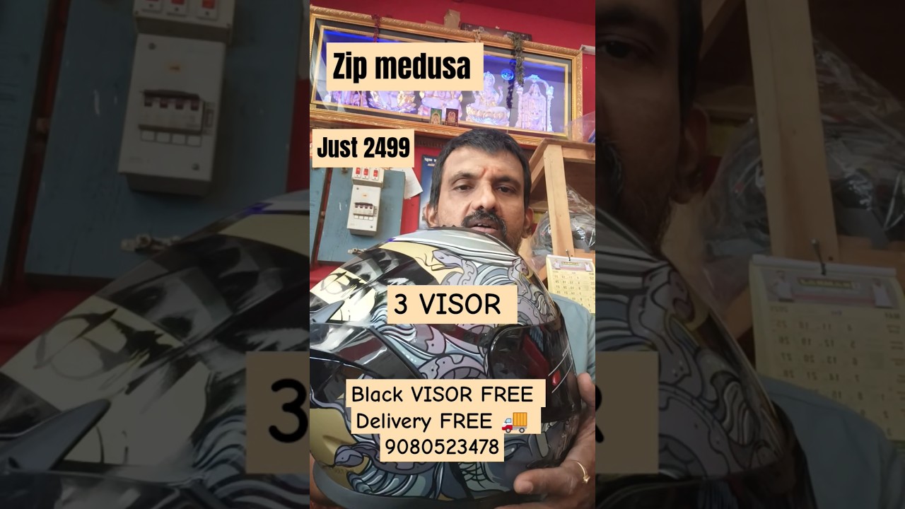 Zip medusa 🔥 black VISOR FREE 🎁 just 2499 booking 9080523478 🔥 