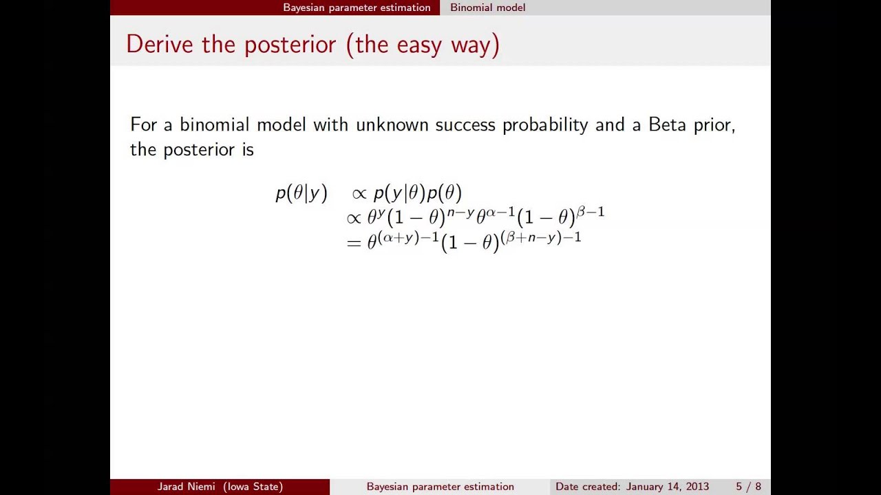 Bayesian parameter estimation