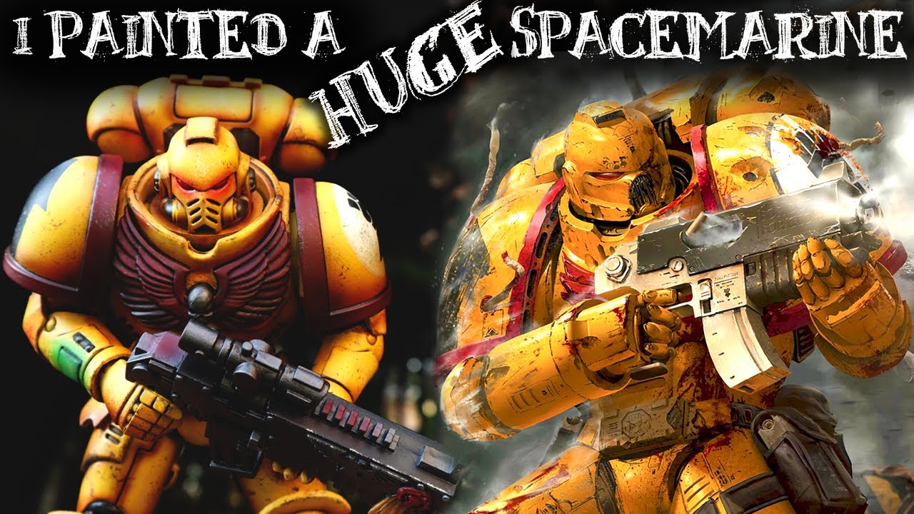 How I painted a HUGE Space Marine!!! McFarlane Primaris action figure