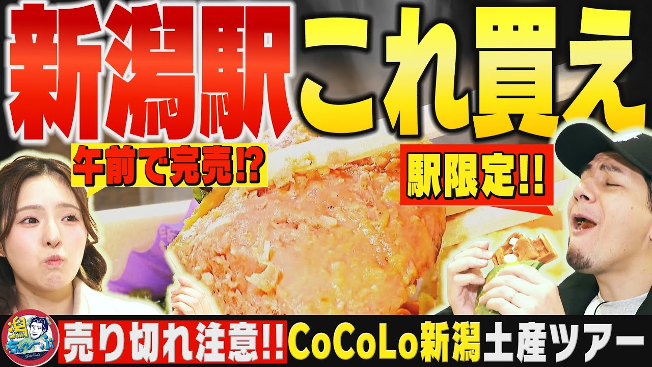 【新潟みやげ】CoCoLo新潟で鉄板みやげ4選！▽❝ヤスダヨーグルト❞限定ワッフル▽県民おなじみ❝大阪屋❞の定番銘菓▽❝小川屋”の即買いレア弁当▽❝越後雪室屋❞のバウム【潟ちゅーぶ】
