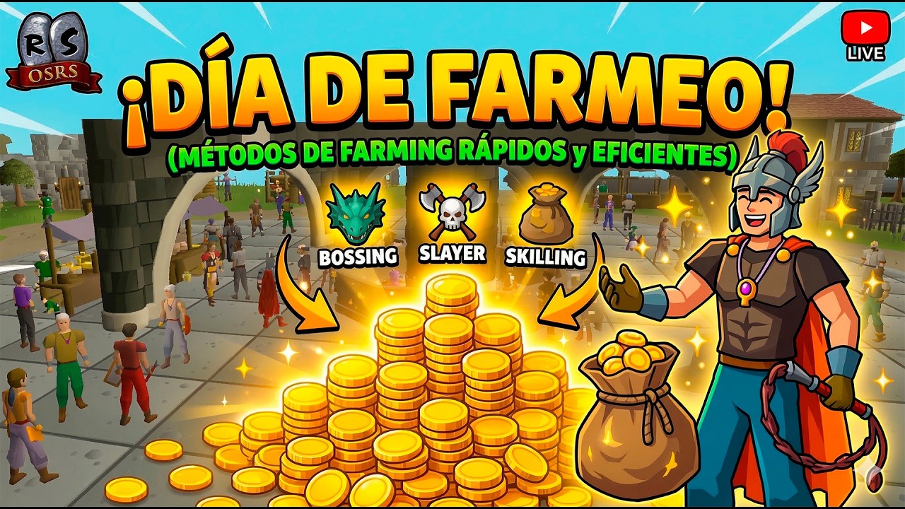 OSRS DIRECTO | Día de Farmeo en OSRS ⛏️ Acompáñame a hacer algo de GP🟥LA CABRA DE OSRS