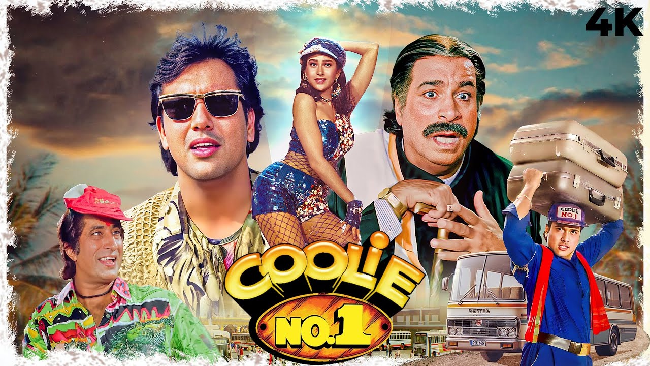 Govinda 90s Superhit Coolie No 1 (1995) कुली नं 1 Comedy Hindi Movie 4K | Karisma Kapoor, Kader Khan