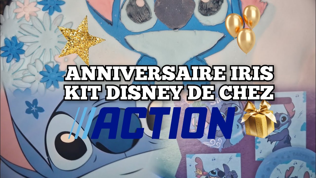 💙THÈME STITCH🎂 Anniversaire d'Iris 3 ans🎁 on prépare le gâteau ensemble☺️